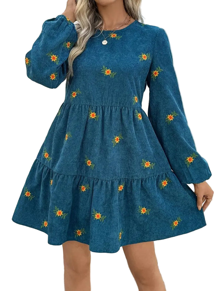 Dames Mini-jurk Met Lange Mouwen