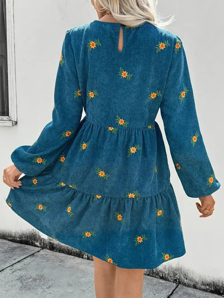 Dames Mini-jurk Met Lange Mouwen